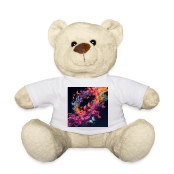 Colorful berries and butterflies - Teddy Bear - white - Front