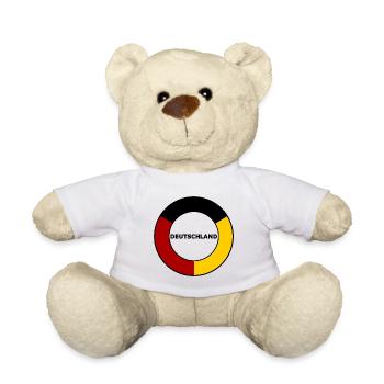 Roter Gelber Deutschland Halbring Schwarz - Teddy - Weiß - Vorne