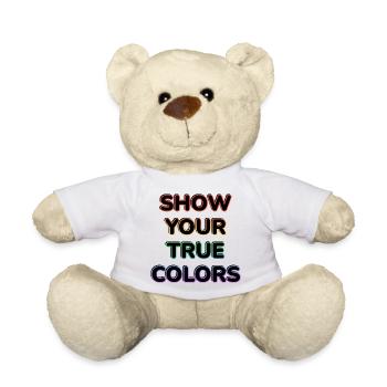 Zeig deine wahren Farben LGBT-Stolz - Teddy - Weiß - Vorne