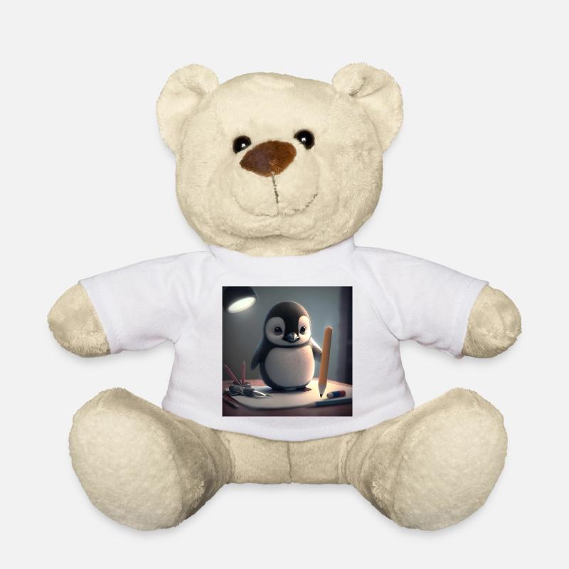 Artiste manchot à la table - Nounours - blanc