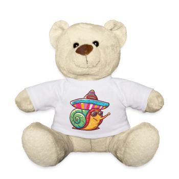 Schnecke Lustig Sombrero - Teddy - Weiß - Vorne