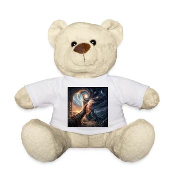 Celestial Handshake Fantasy Portal Art - Teddy Bear - white - Front