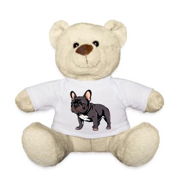 Amoureux du chien cadeau du bouledogue français - Nounours - blanc - Devant