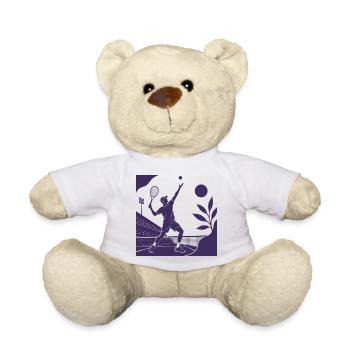 TENNIS WORLD - Tennis AI Generated - Teddy Bear - white - Front