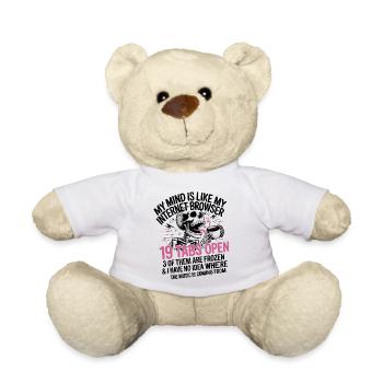 19 Tabs Open my brain like internet browser - Teddy - Weiß - Vorne