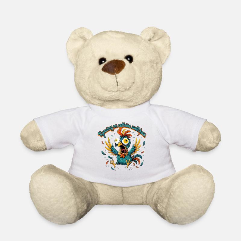 Coffee and chaos tap design - Teddy Bear - white