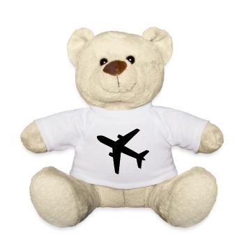 airplane - Teddy Bear - white - Front
