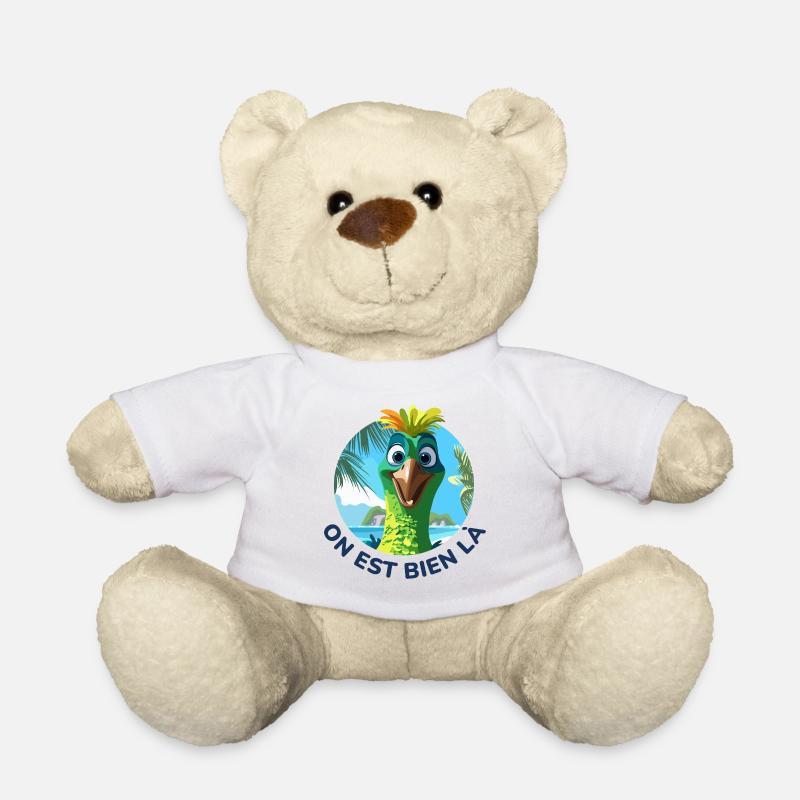 Summer cartoon bird humor sun - Teddy Bear - white