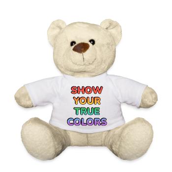 Zeig deine wahren Farben LGBT-Stolz - Teddy - Weiß - Vorne