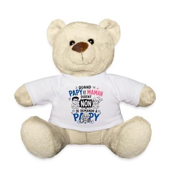 Je demande à Papy ! - Nounours - blanc - Devant