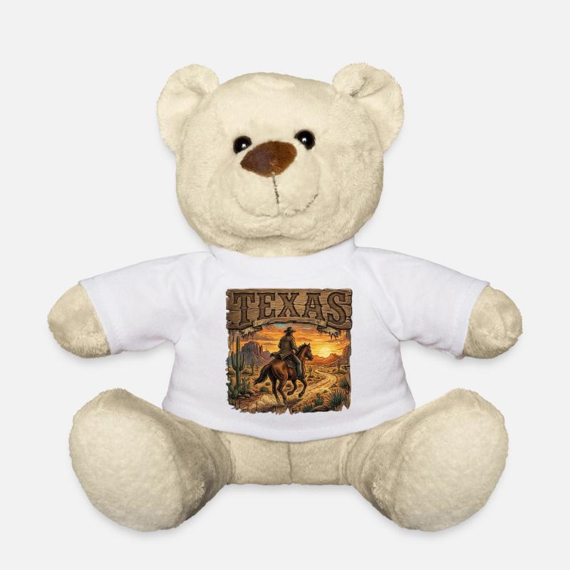 Texan Sunset Rider - Teddy Bear - white