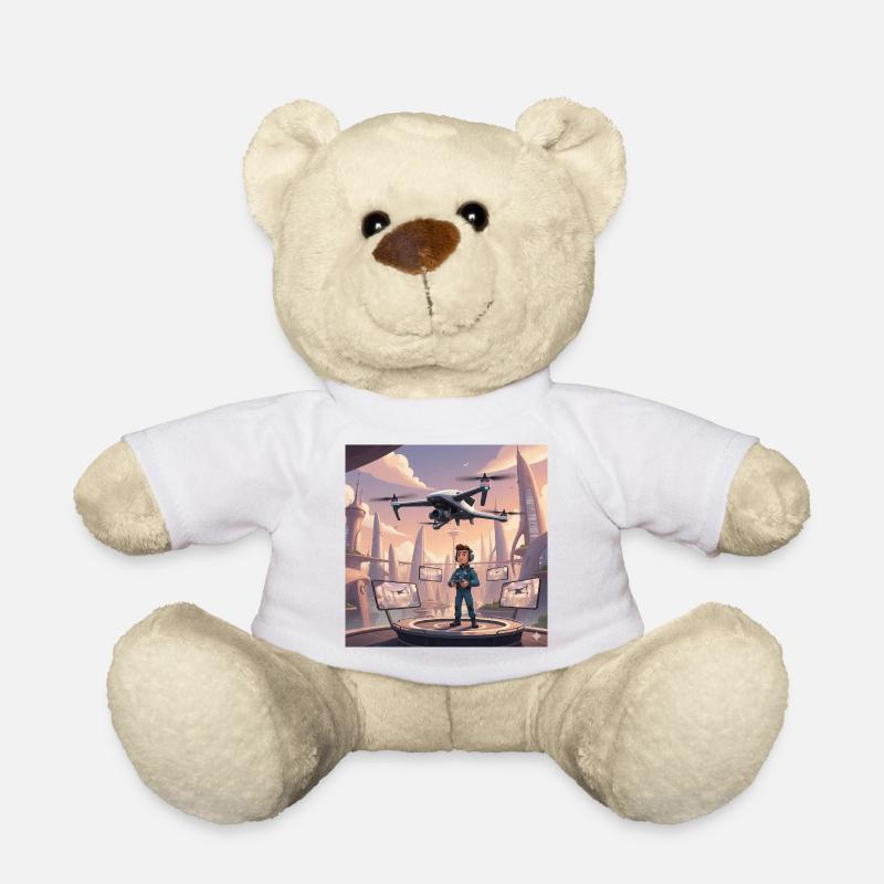 Pilote de drone à Neon Town - Nounours - blanc