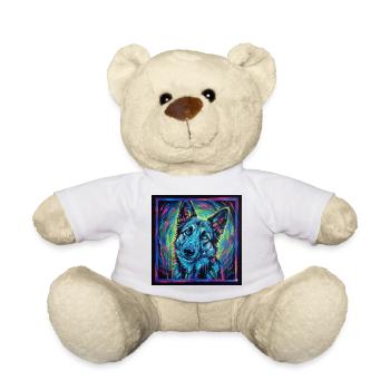 Neon-Wolfsblick - Teddy - Weiß - Vorne