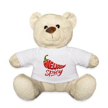 Neurospicy Pepper – Funny Neurodivergent Graphic - Teddy Bear - white - Front