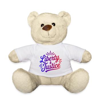Liberty & Justice Druckmotiv - Teddy - Weiß - Vorne
