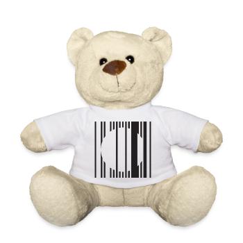 Barred Circle Minimalism - Teddy Bear - white - Front