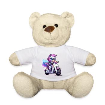 Pony on Neon Nitro Bike - Teddy Bear - white - Front