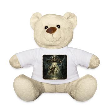 Alien Abduction - Bigfoot Lincoln UFO Retro - Teddy Bear - white - Front
