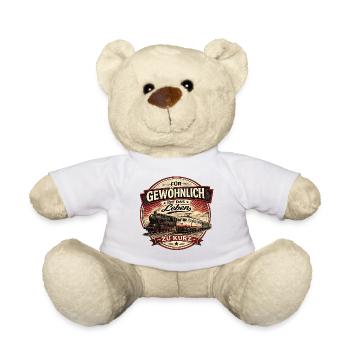 Vintage Eisenbahn Lok Lokomotive Modellbau Spruch  - Teddy - Weiß - Vorne