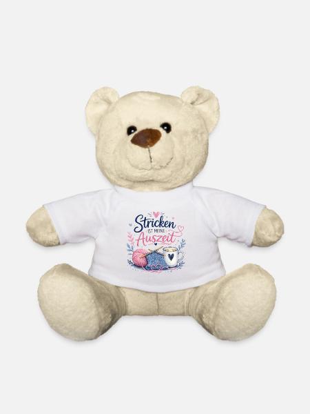 Stricken ist meine Auszeit - Teddy - Weiß