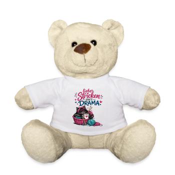 Lieber Stricken statt Drama - Teddy - Weiß - Vorne