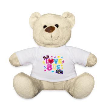 Love80s Neon Herz - Teddy - Weiß - Vorne