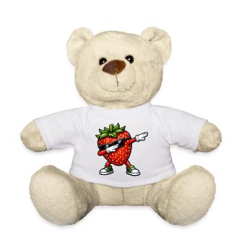 Dabbing Erdbeere - Teddy - Weiß - Vorne