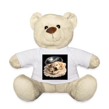 Mom dog sleeps with her child - Teddy Bear - white - Front