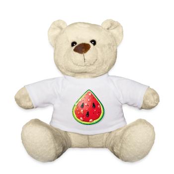 Watermelon Slice Cartoon - Teddy Bear - white - Front
