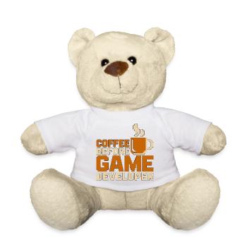 Game Developer Coffee Game Programmer Coffee Lover - Teddy Bear - white - Front
