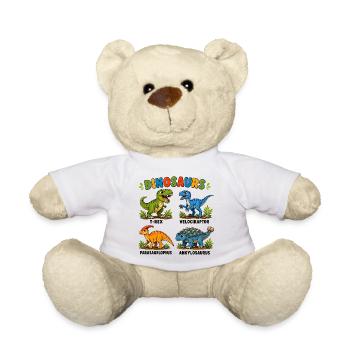 Dinosaurierarten lernen für Kinder - Teddy - Weiß - Vorne