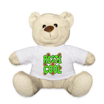 Tshirt Reste Cool Rétro 90s Marguerite - Nounours - blanc - Devant