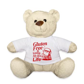 Gluten Free Living My Best Life - Teddy Bear - white - Front