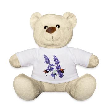 Vibrant_Salvia_Farinacea_-_Bumblebees - Nounours - blanc - Devant