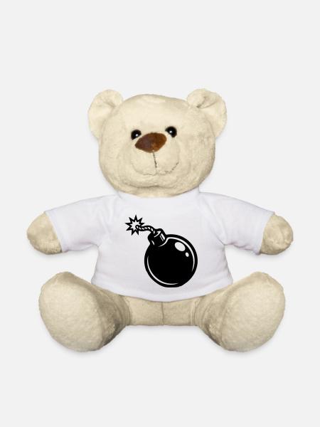 Bombe Symbol - Teddy - Weiß