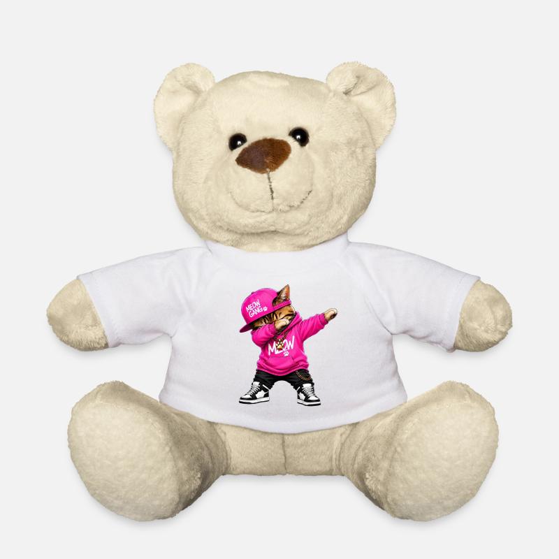 Chat en train de faire du dab - Nounours - blanc