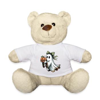 Halloween Ghost Pumpkin - Teddy Bear - white - Front