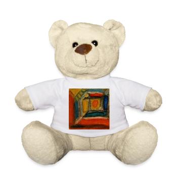 Fragment intérieur coloré - Nounours - blanc - Devant