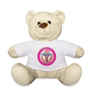 Médecin Rose Caduceus - Nounours - blanc - Devant