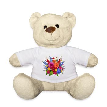 Blütenexplosion – Bunter Sommerstrauß - Teddy - Weiß - Vorne
