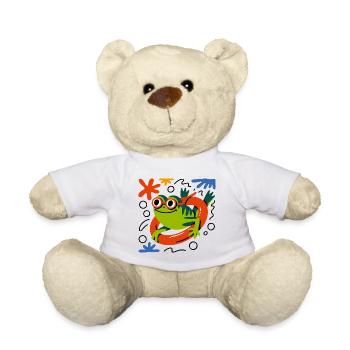 Summer Frog Fun - Teddy Bear - white - Front