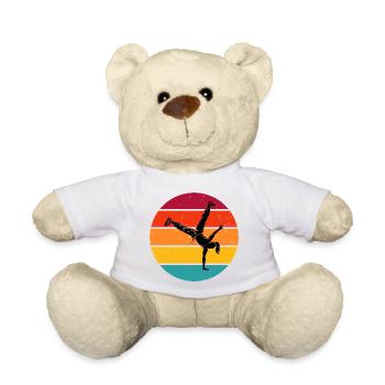 Breakdance Geschenkidee für eine Hip-Hop-Tänzerin - Teddy - Weiß - Vorne