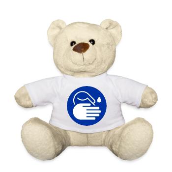 Icône Laver les Mains - Nounours - blanc - Devant