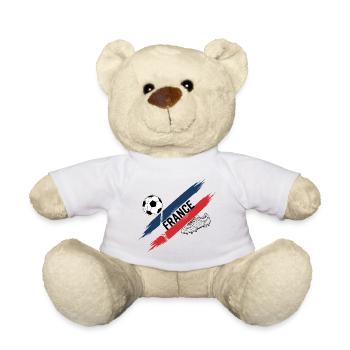 France Football Maillot Supporter France Soccer - Nounours - blanc - Devant