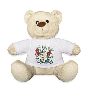 Drache Fantasy Geschenk Fantasie - Teddy - Weiß - Vorne