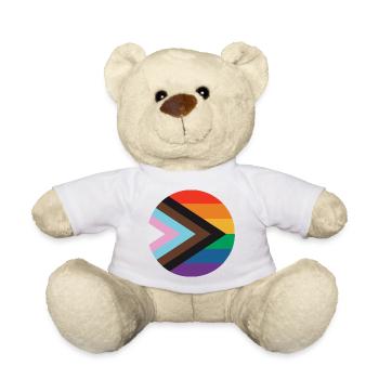 Inclusive Pride Flag - Teddy Bear - white - Front