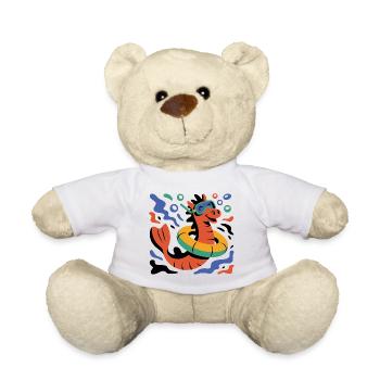 Cool seahorse - Teddy Bear - white - Front
