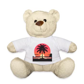 Sonnenuntergang Palmeninsel - Teddy - Weiß - Vorne