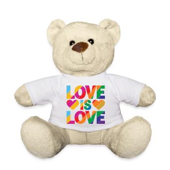 Mois de la fierté LGBTQ - L’amour, c’est l’amour - Nounours - blanc - Devant