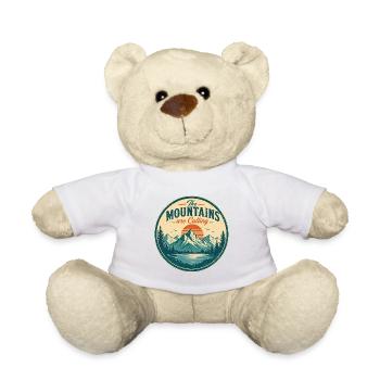 Die Berge – Retro-Design - Teddy - Weiß - Vorne